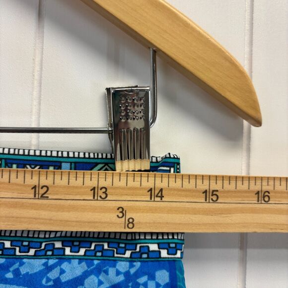 Cato Womens Straight Boho Beach Maxi Faux Wrap Skirt Size S Blue Island Vacation - Picture 8 of 9